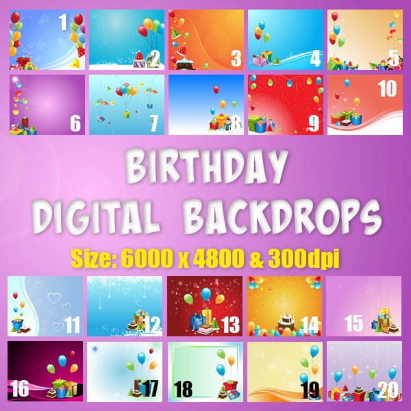 Birthday Digital Backgrounds