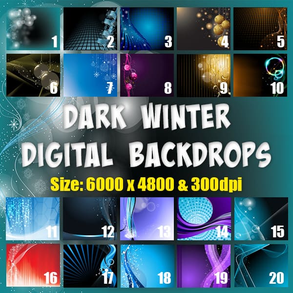 Dark Winter Free Digital Backgrounds