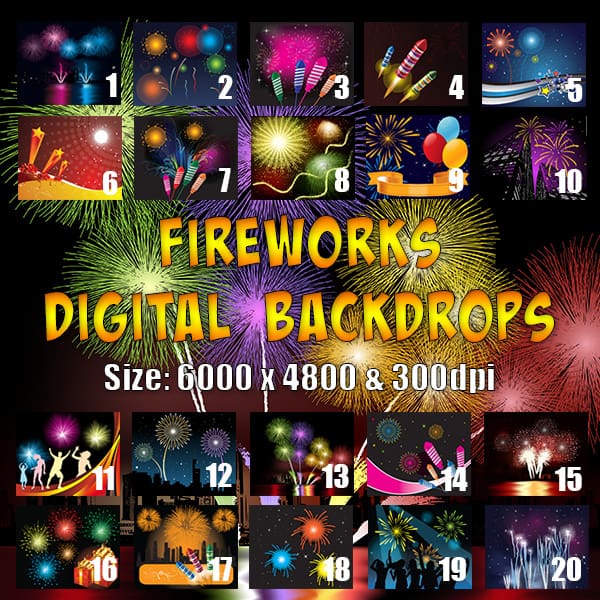 Fireworks digital backgrounds