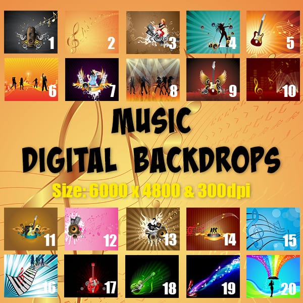 Music digital backgrounds