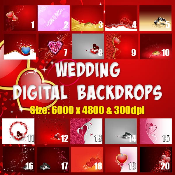 Wedding Digital Backdrops