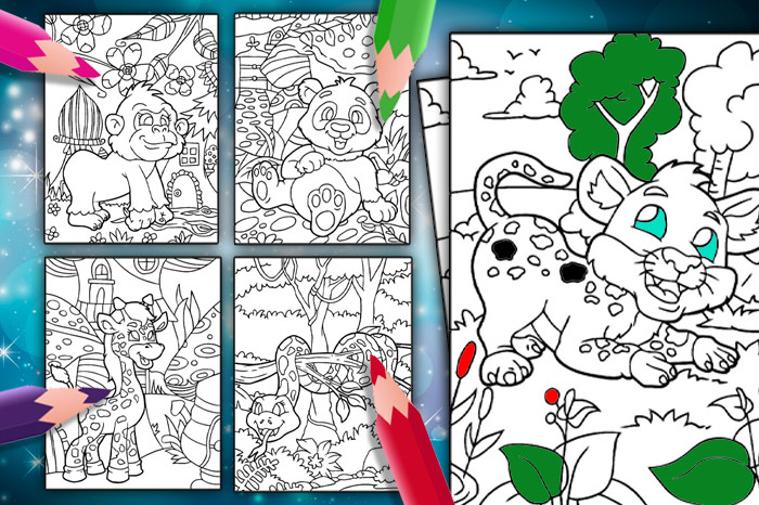 Free Printable Zoo Animals Colouring Pages 4