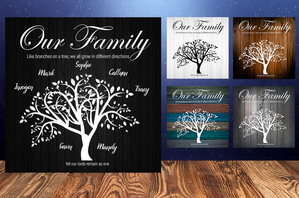 Create Your Own Personalised Family Tree Plaque 1