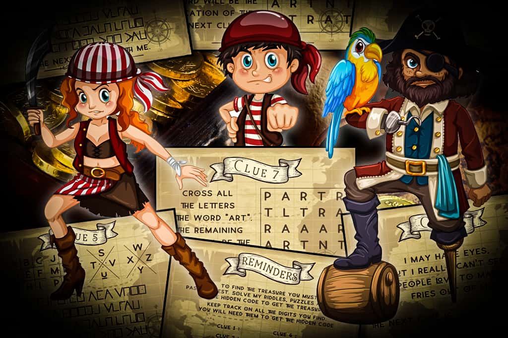 pirate treasure hunt clues riddles