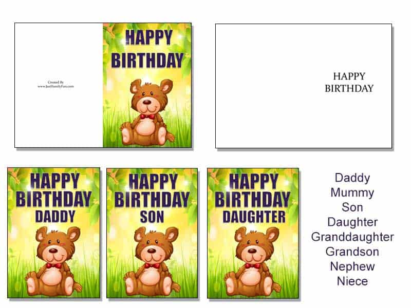 free printable birthday cards