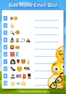 Free Printable Emoji Quizzes With Answers | Just Family Fun