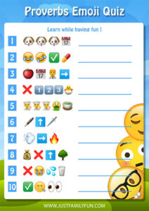 Free Printable Emoji Quizzes With Answers | Just Family Fun