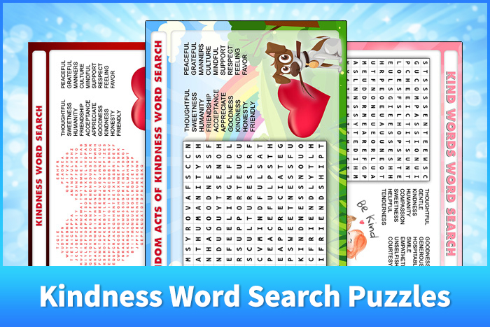 Kindness Word Search Puzzles
