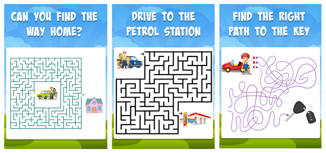 Things to do on a Car Journey mazes