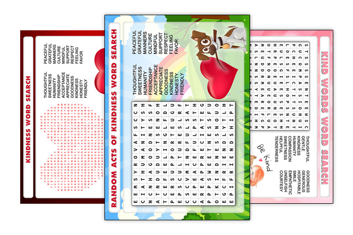 kindness wordsearch