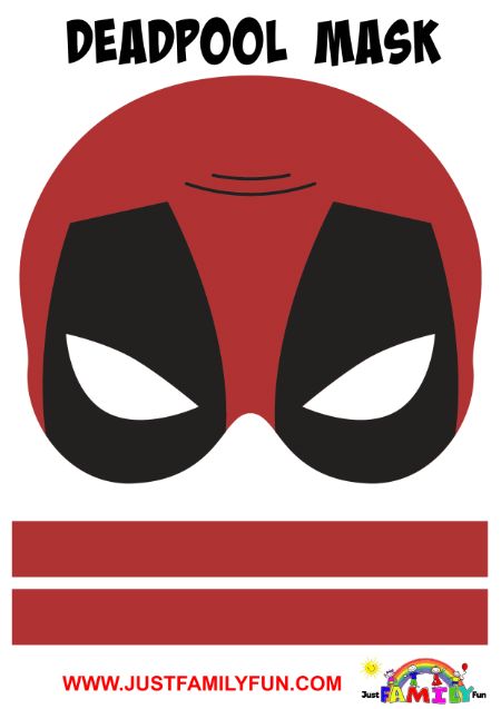 printable deadpool mask template