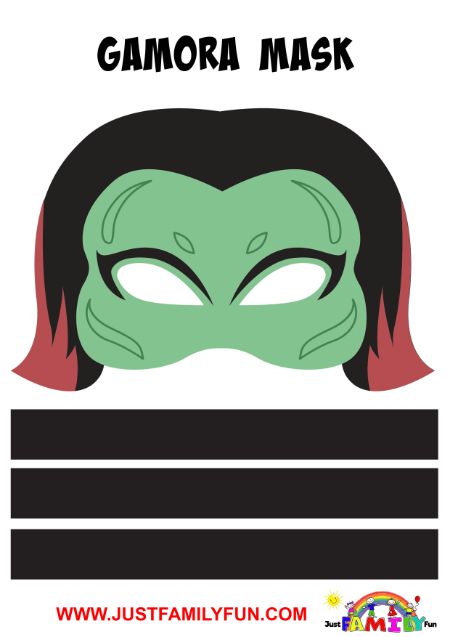 printable gamora mask template