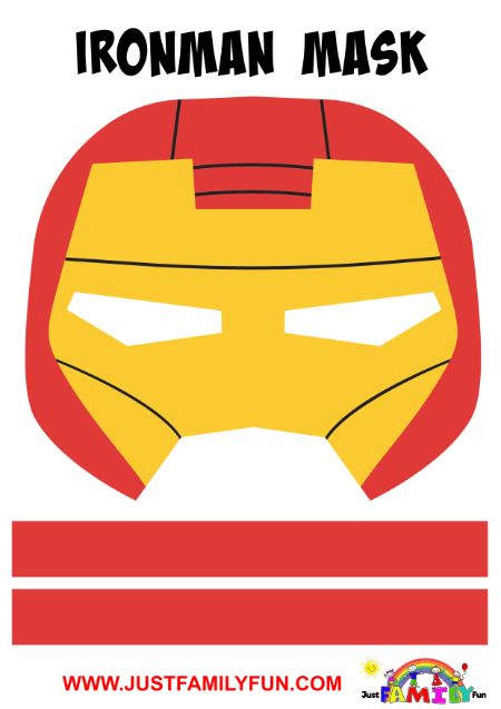 printable ironman mask template