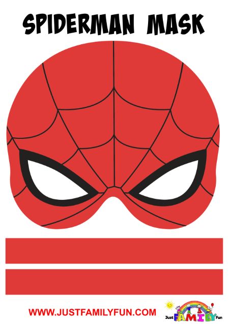 printable spiderman mask template