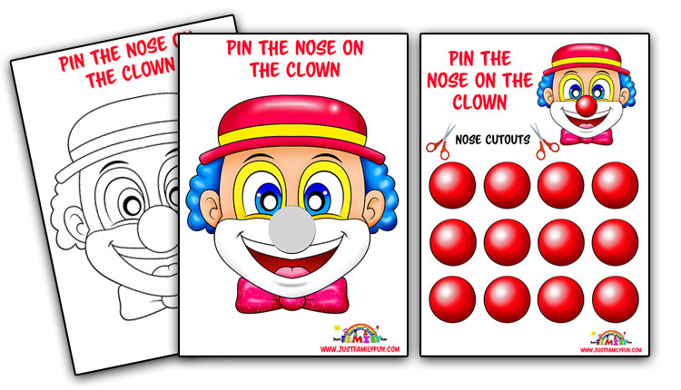 pin the nose on the clown