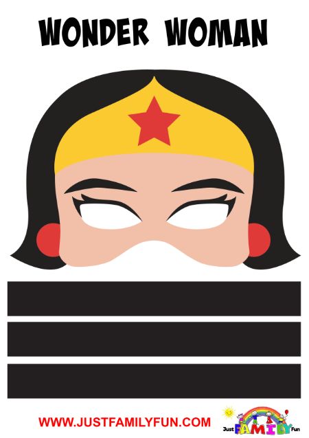 printable wonder woman mask template