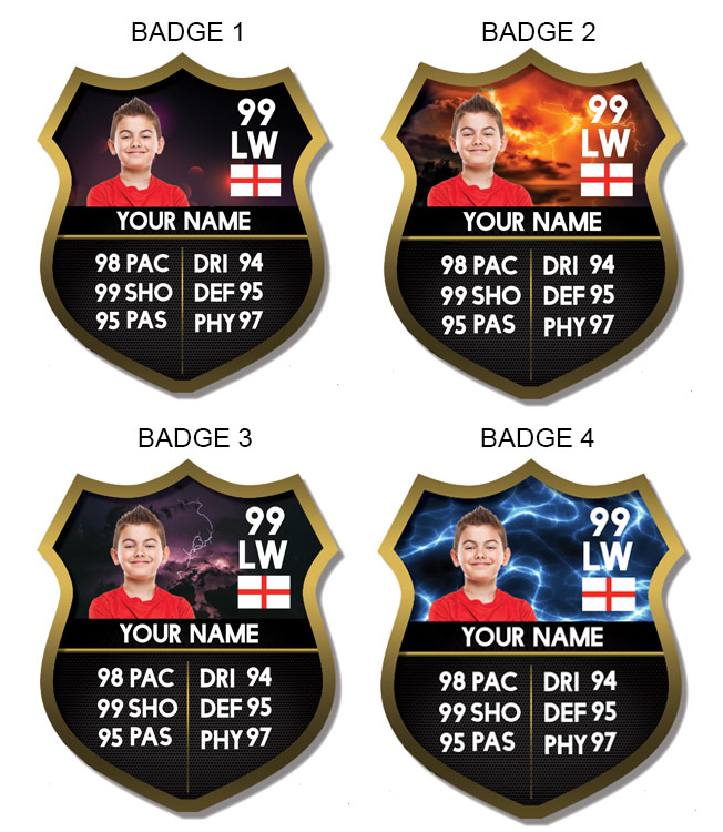 football poster badges