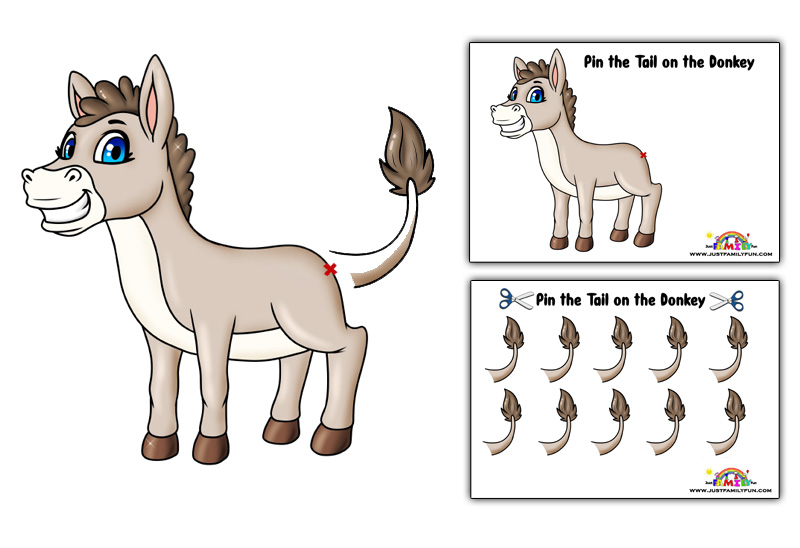 printable pin the tail on the donkey pdf