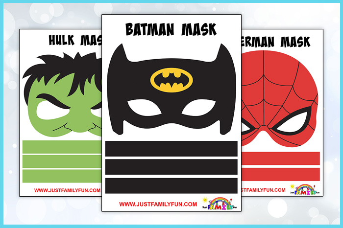 printable superhero mask
