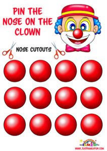 Pin The Nose On The Clown | Just Family Fun