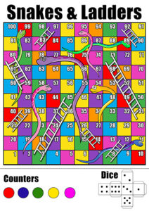 Printable Snakes And Ladders Game For Kids | Just Family Fun