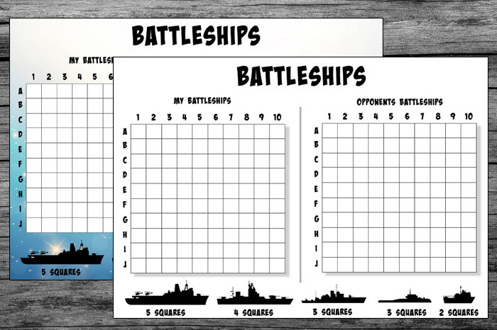 battleship game printable