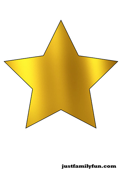 Large Gold Star Templates