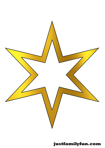 golden star printable