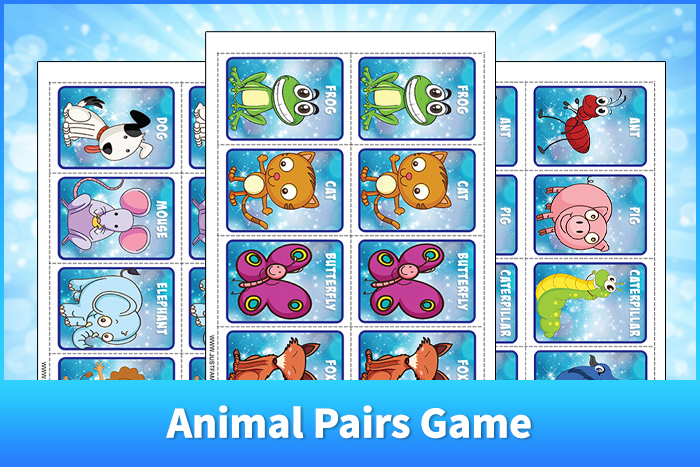 animals pairs game