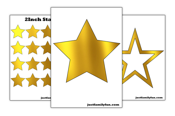 printable golden stars templates