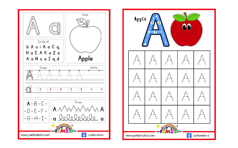 trace the alphabet worksheet samples

