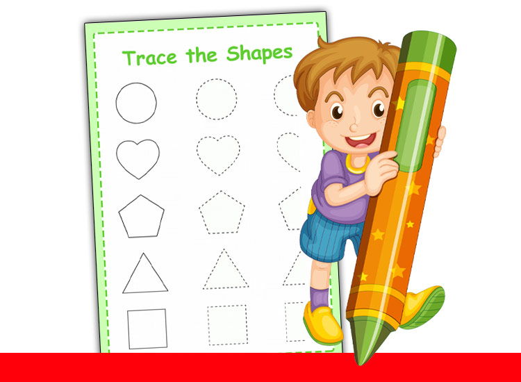 trace the shapes worksheets & Maths For Reception Worksheets