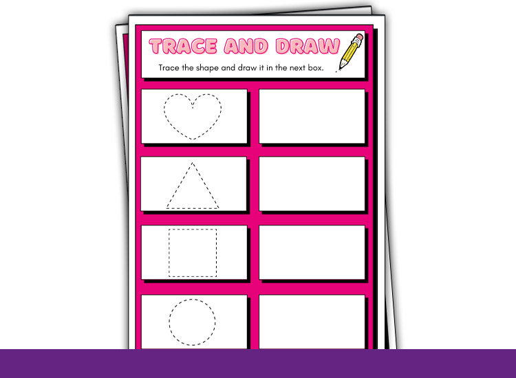 shape tracing worksheets