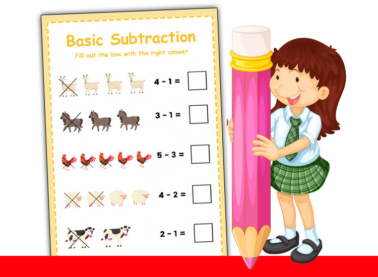 basic subtraction worksheets