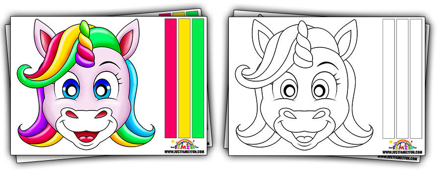Printable Unicorn Mask Templates