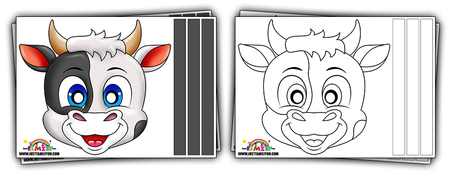 Free Printable Cow Mask Templates