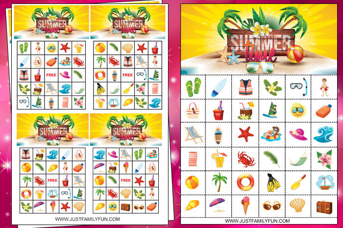 summer bingo cards