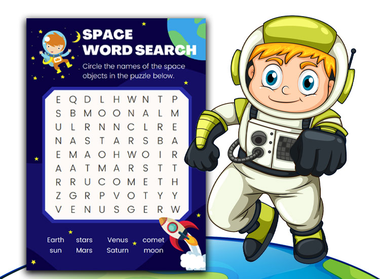 Space Activity sheets wordsearch