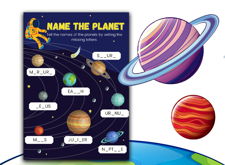 name the planets worksheet