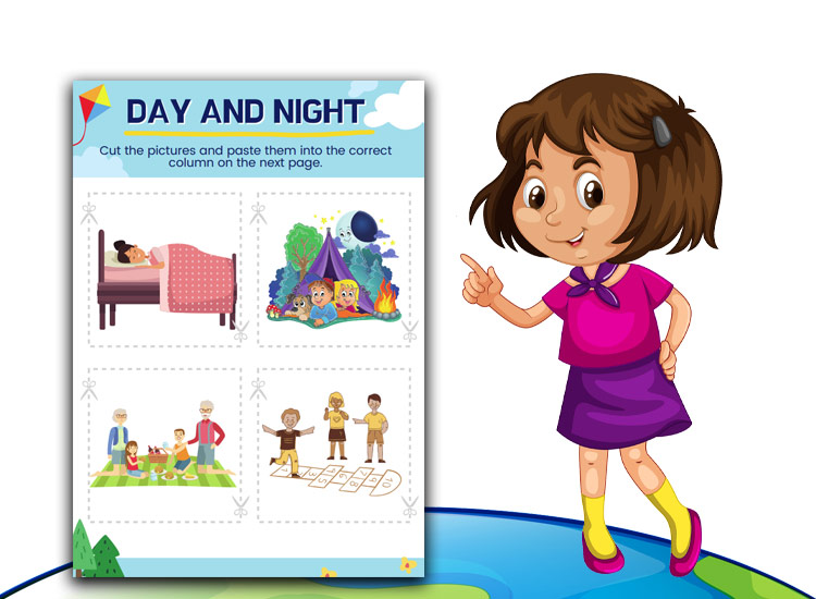 Space Activity sheets day and night