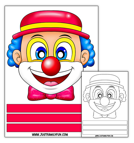 printable clown mask