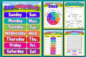 Days Of The Week Chart, Activities & Colouring Pages | Just Family Fun