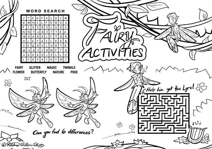 Fairy Printable Activity Sheets