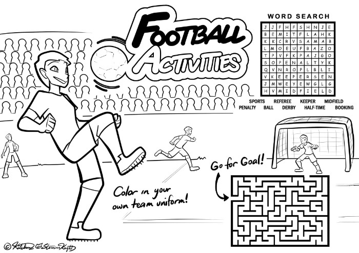 Football Printable Activity Sheets