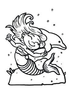 mermaid colouring pages to print