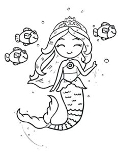 colouring pages mermaids