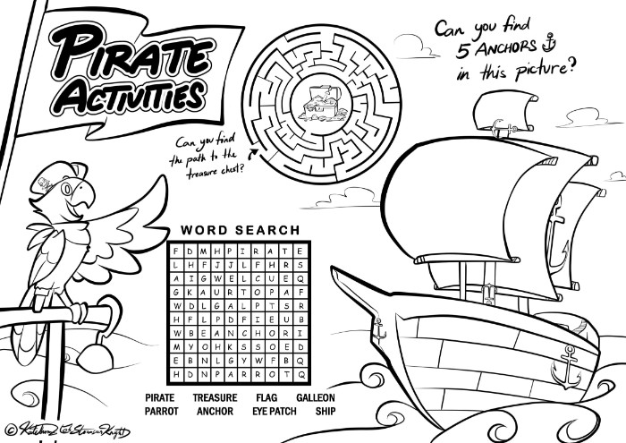 Printable Pirate Activity Sheets