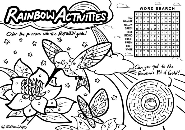 Printable Rainbow Activity Sheets