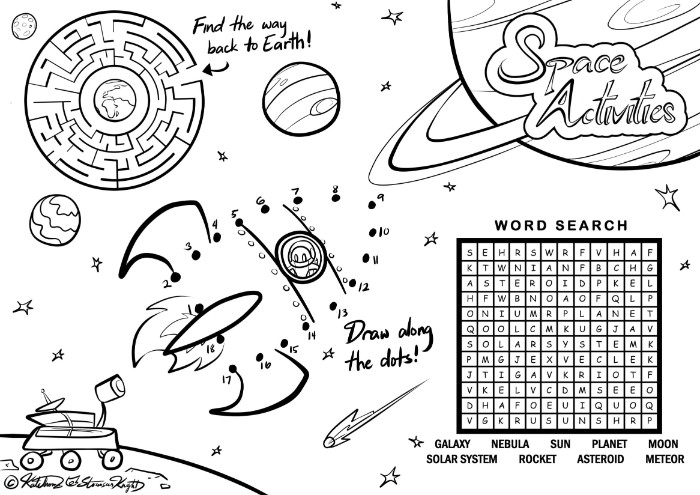 Printable Space Activity Sheets