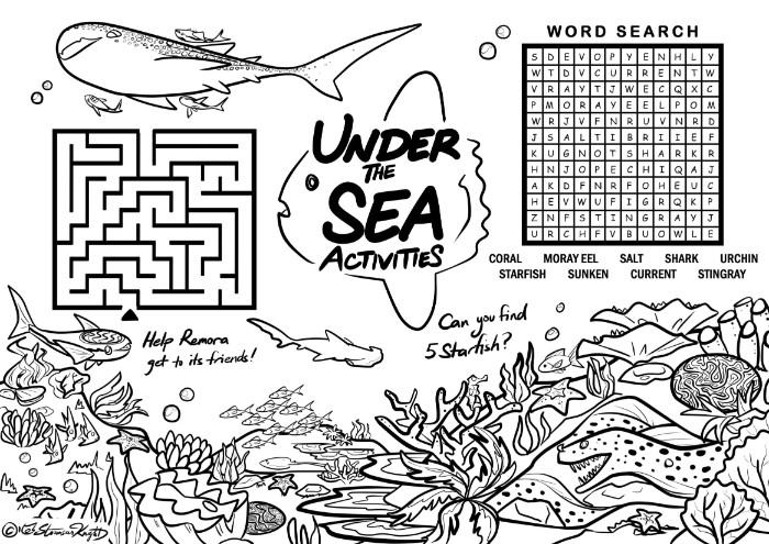 Printable Under the Sea Activity Sheets